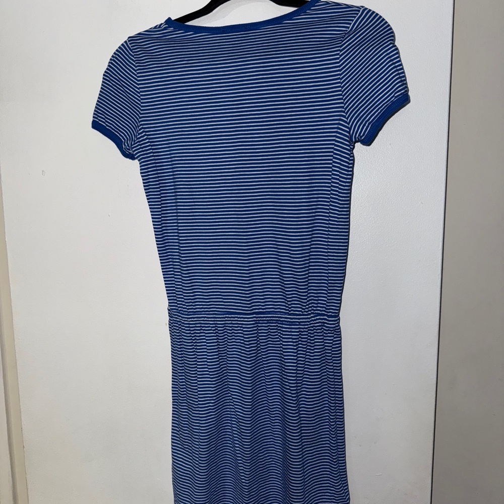 Blue Ralph Lauren Striped Drawstring Kids Dress - Picture 2 of 3